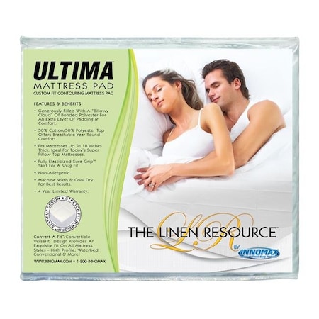 Innomax Innomax 5-85-QF-T Ultima Custom Fit Contouring Protection Mattress Pad; Twin Size - Twin Extra Large Size 5-85-QF-T